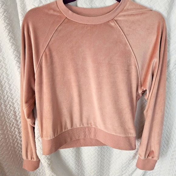 💵3/$20 Splendid Soft velour Long Sleeve Dusty Pink Shirt - Picture 4 of 8